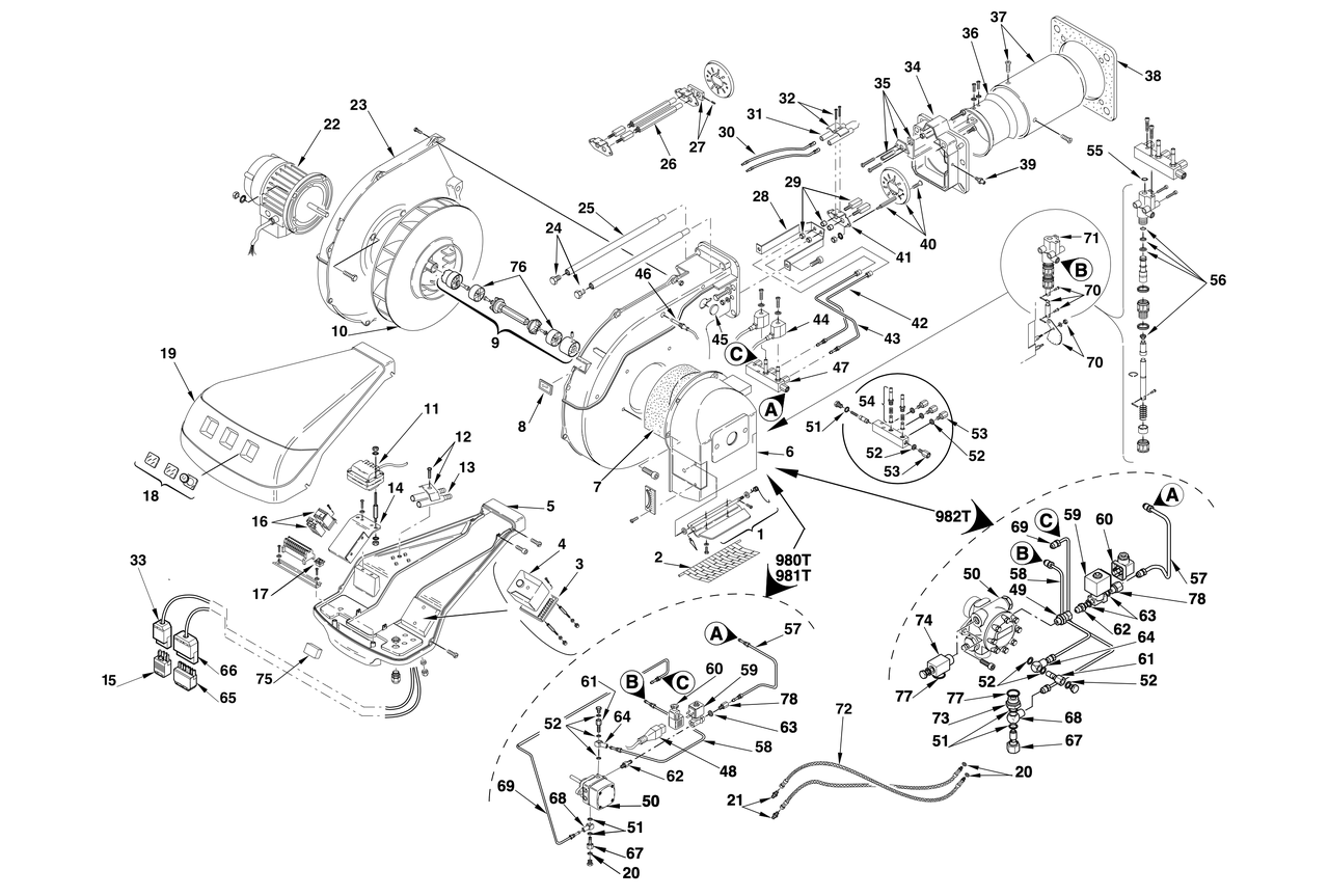 Riello RL 70 - type 980T - COD. 3471712